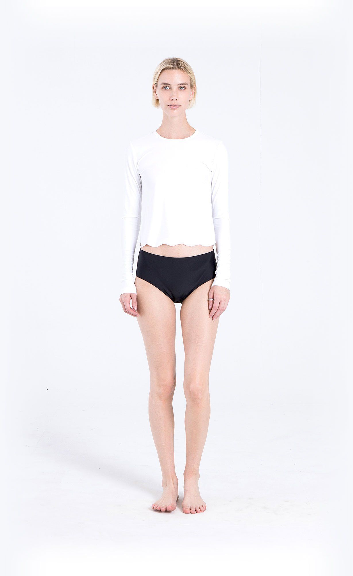 Scallop Cut Swim T-Shirt Swim T Cover Clothing