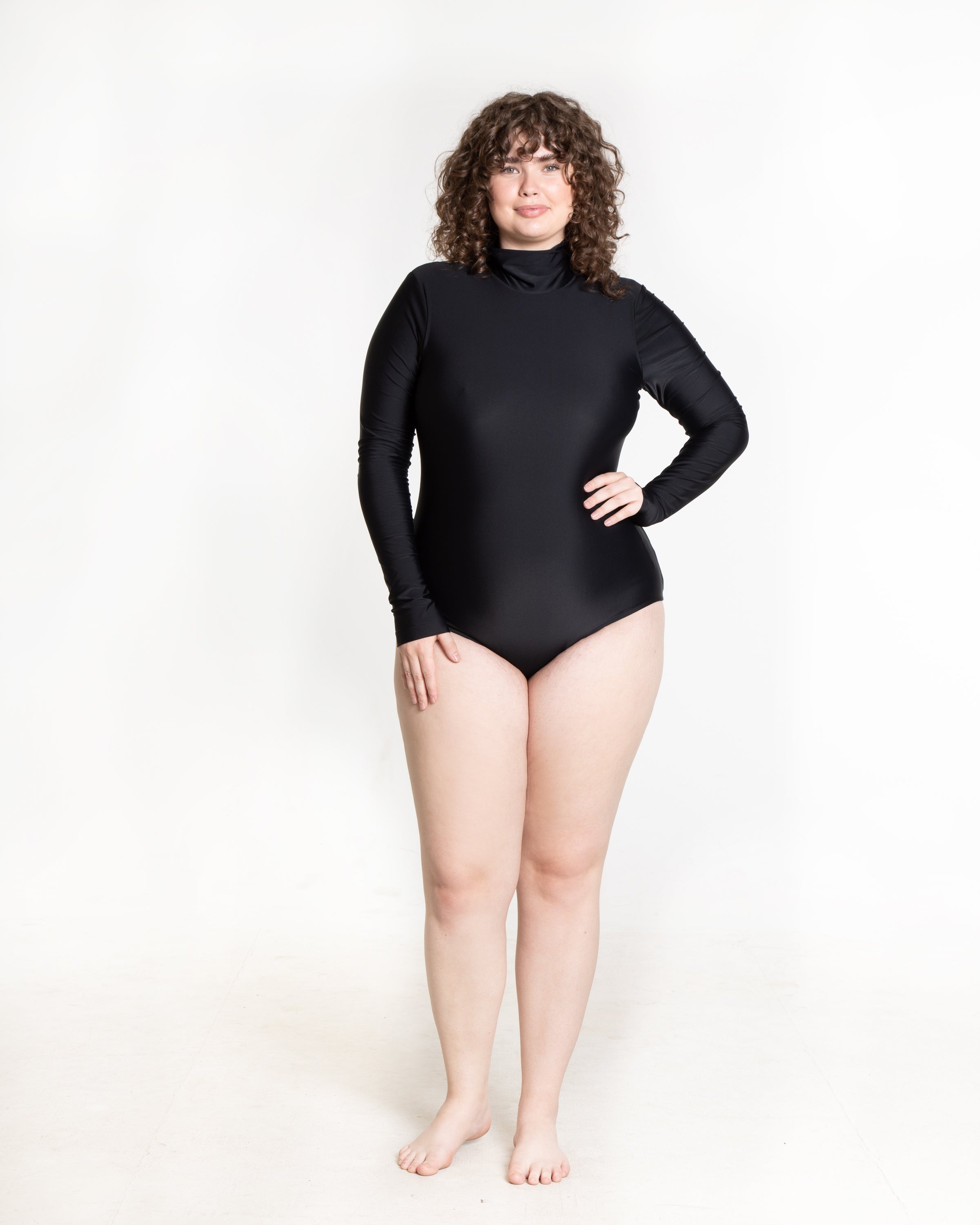 Long-Sleeved High-Neck Swimsuit One-Piece Cover Clothing