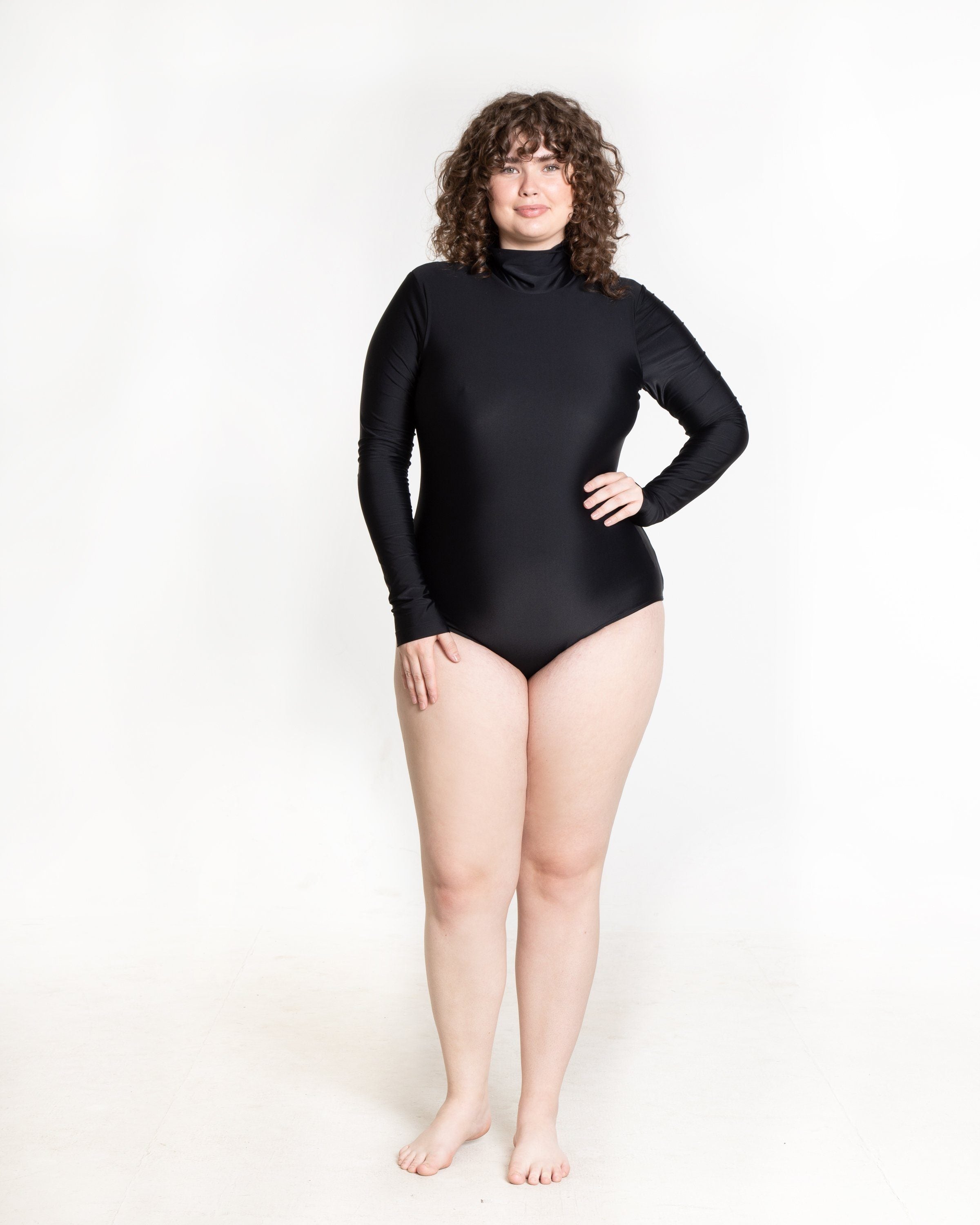 Long-Sleeved High-Neck Swimsuit One-Piece Cover Clothing