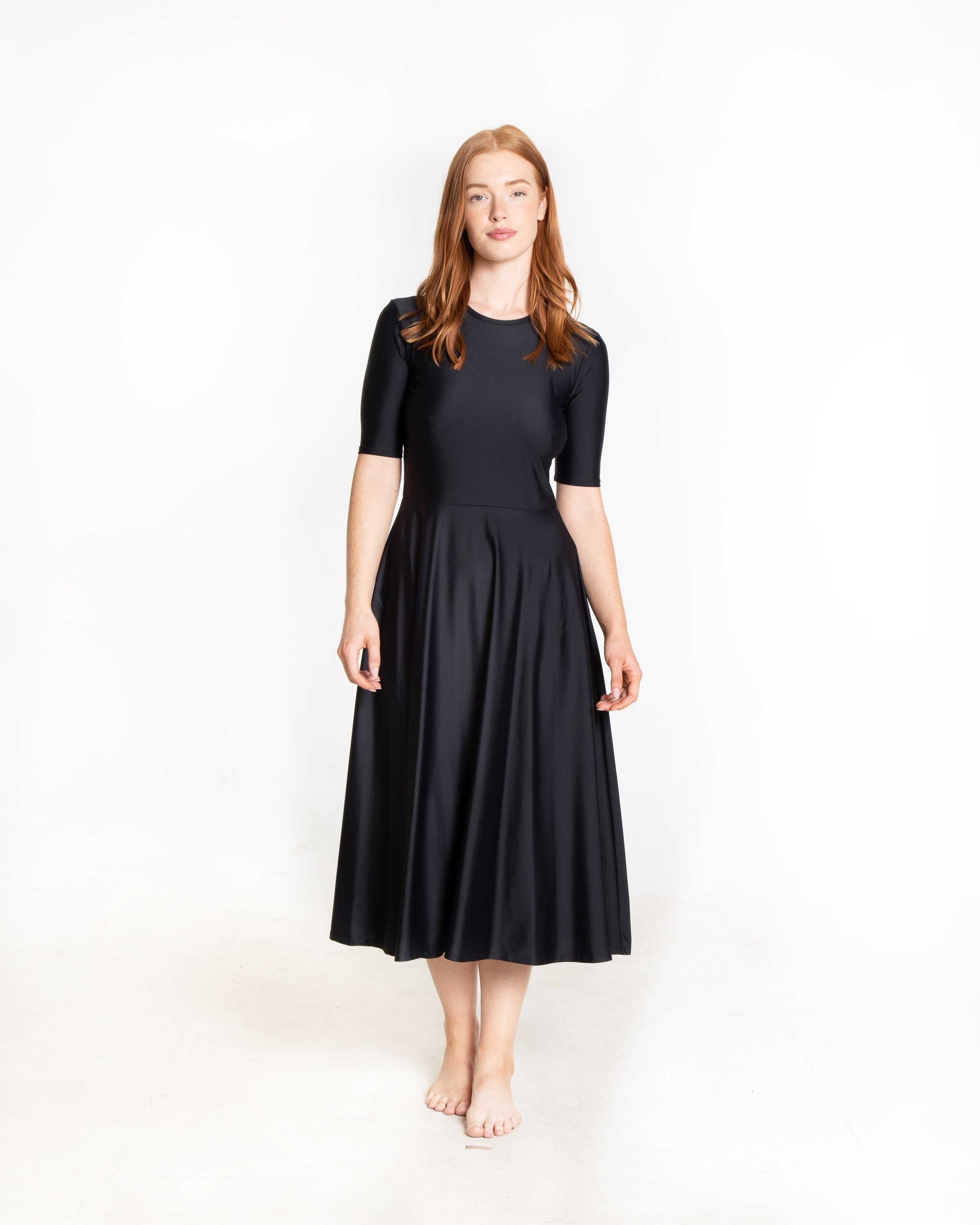 Elbow Sleeve Dress Cover-Ups Cover Clothing