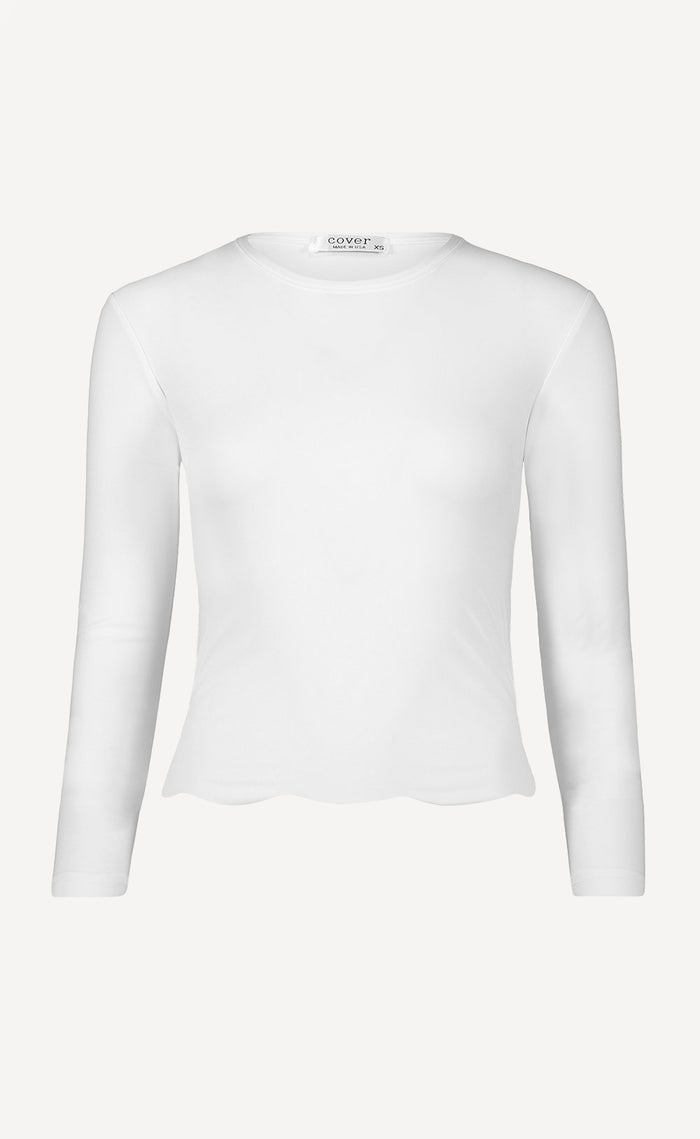 Scallop Cut Swim T-Shirt Swim T Cover Clothing.
