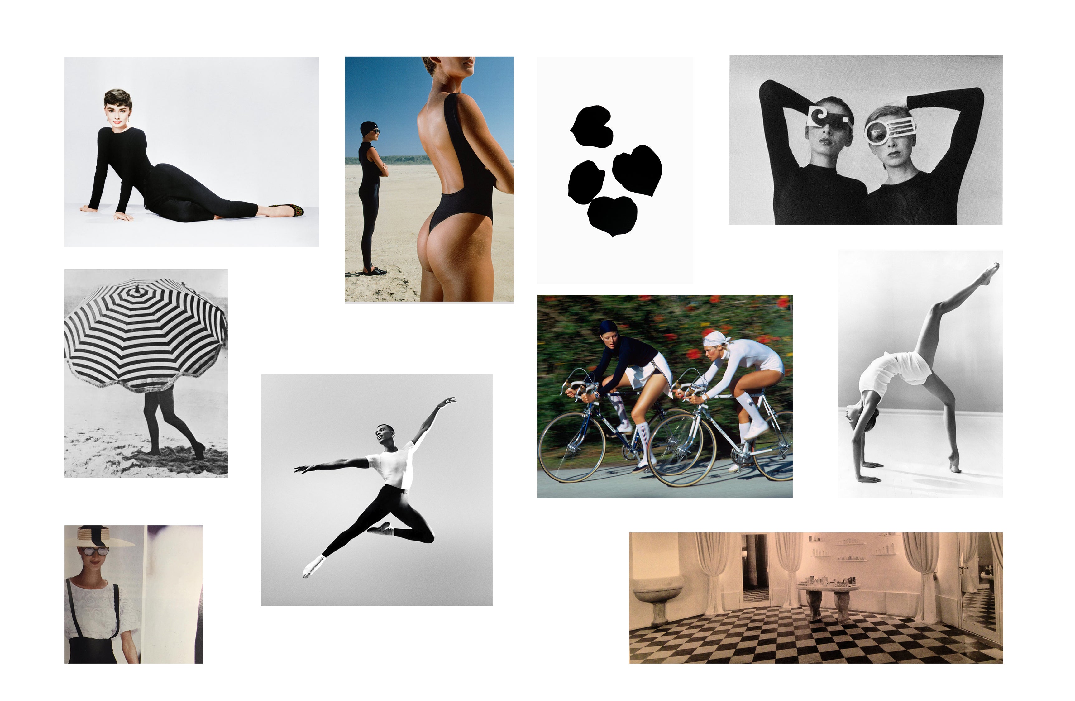 Black and white collage.