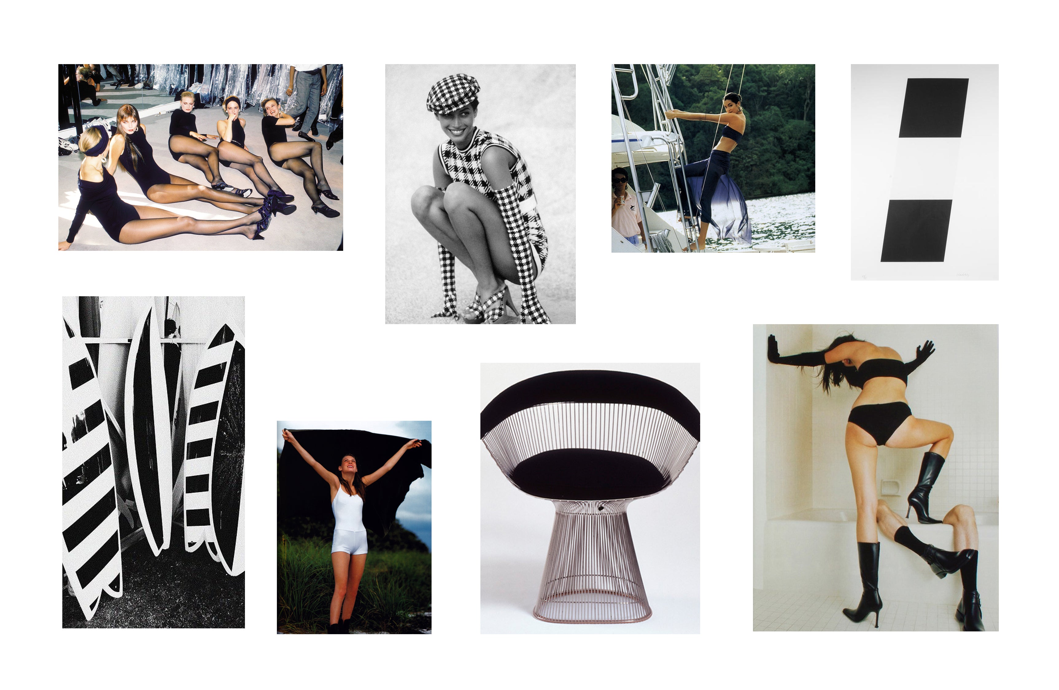 Black and white inspo collage.