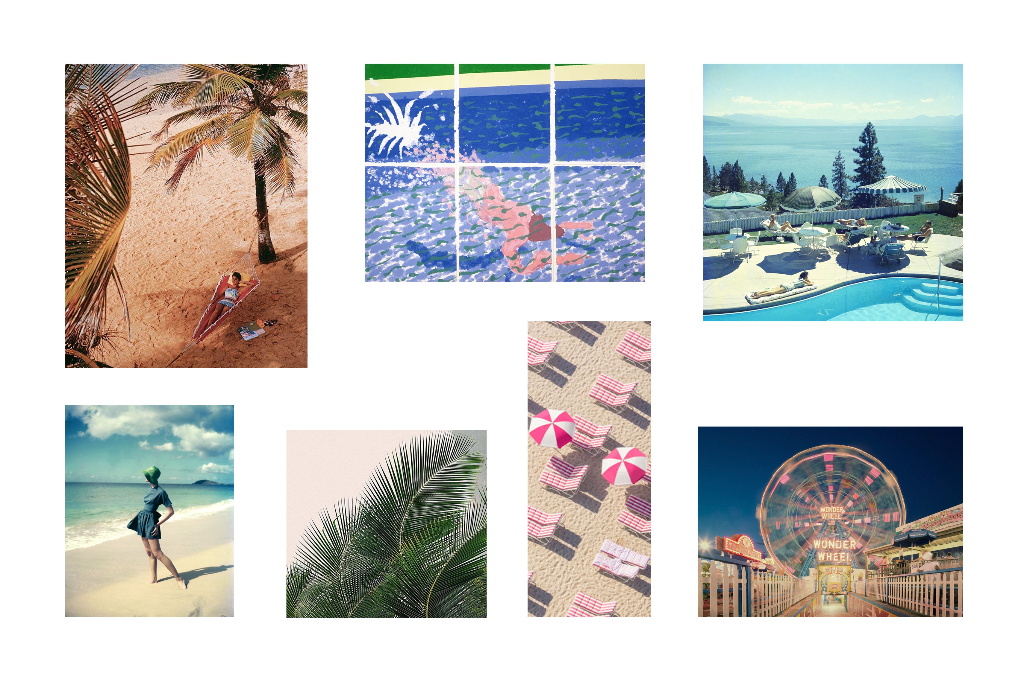 Beach inspo collage. 