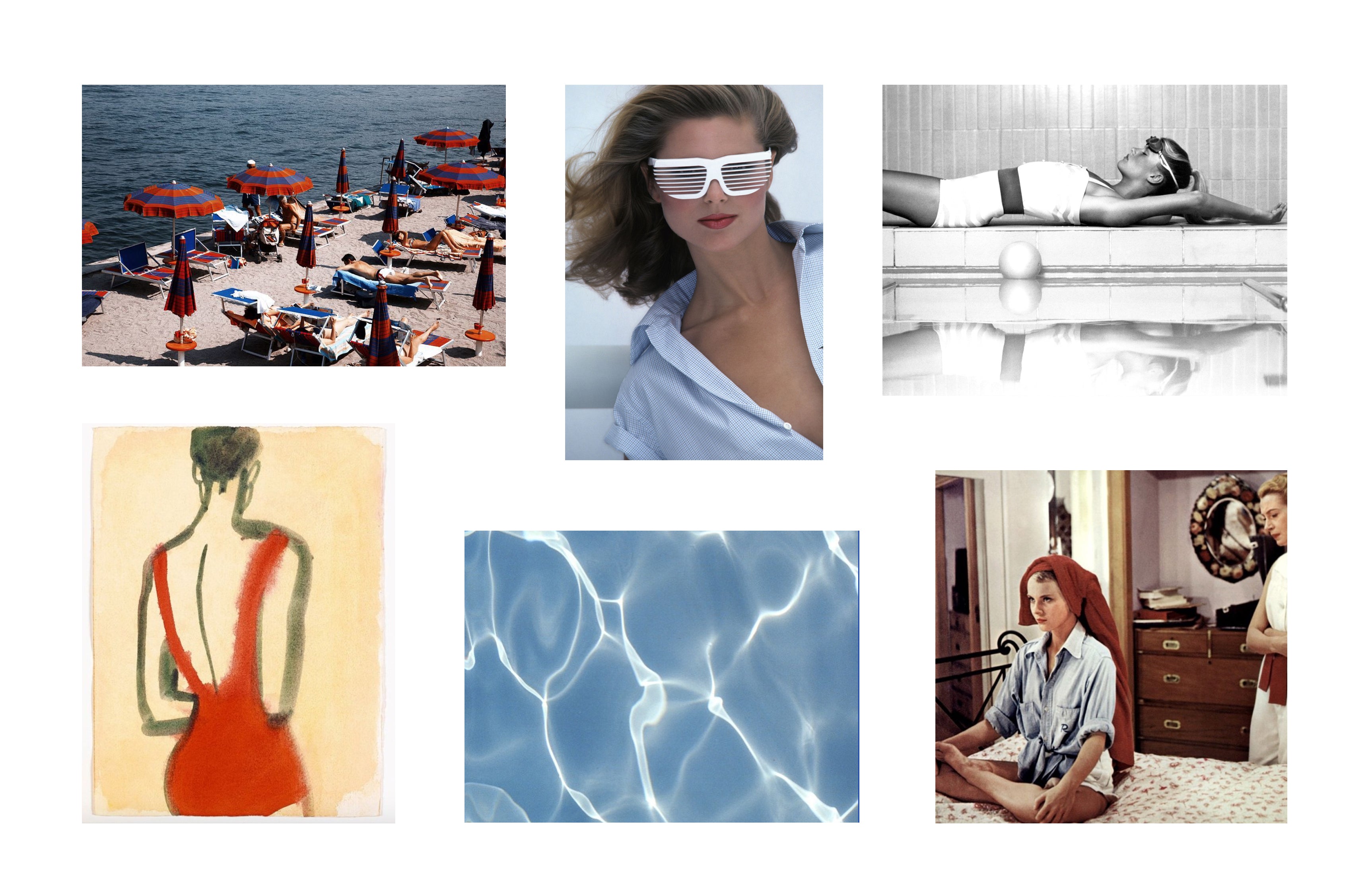 Red summer inspo collage.