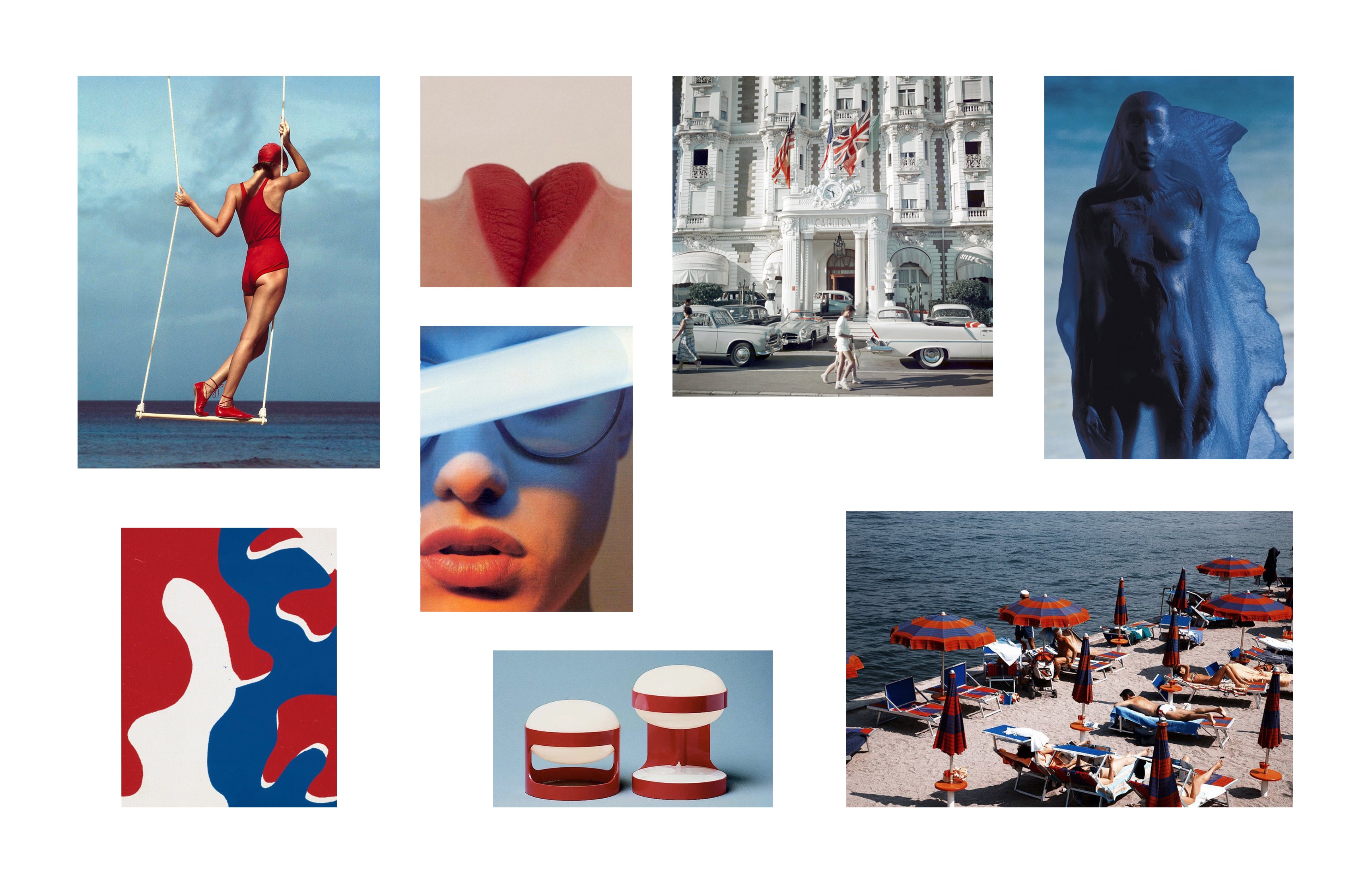 Reds and Blues, inspo moodboard.