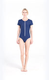 Short-Sleeved Swimsuit One-Piece Cover Clothing 
