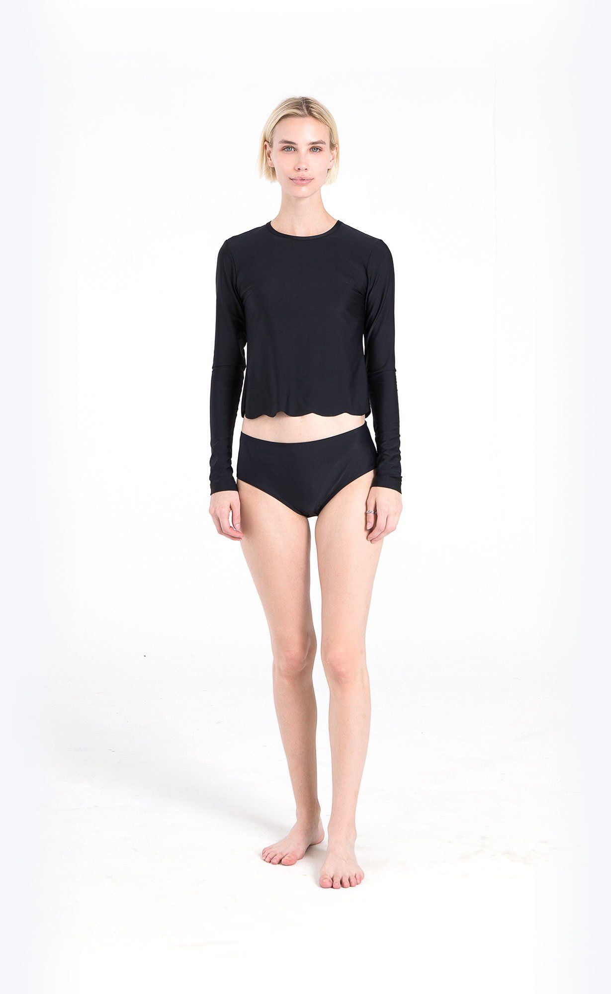 Scallop Cut Swim T-Shirt Swim T Cover Clothing 